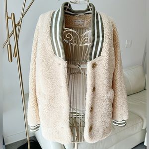 Free People Sweet Varsity Teddy Sherpa